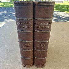 2 Antique Harper's New Monthly Magazine Volume LXIV and LXV picture