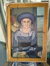 DOUBLE sided Versovecto painting with Hulda Gibson  and Jeanne Hudson Henderson picture
