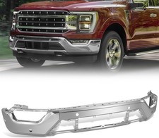 Chrome Steel Front Bumper Face Bar For 2021-2023 Ford F-150 F150 W/Sensor Holes picture
