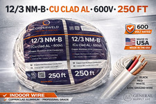 Copperweld 12 AWG 3-Conductor NM-B Copper-Clad Aluminum Building Wire 250 ft picture