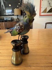 Mullanium Bird on Opera Glasses by Jim & Tori Mullan Steampunk Handmade picture