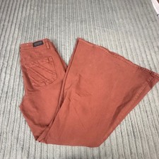 Shyanne Rust Bell Bottom Flare Women’s Jeans Size 32 (30x31) Petal Split Hem picture