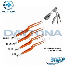 4pcs Set Non-Stick Bayonet Bipolar Forceps &3mtr Cord Electrosurgical instrument picture
