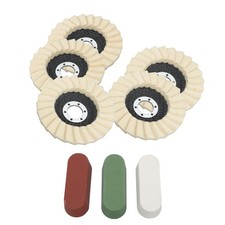 8 Pcs Wool Polishing Wheel Disc Set with 4.5 X 7/8