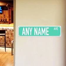 Custom Aluminum Street Sign Personalized Metal Plaque 12 Colors S-CUS002 picture