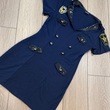 Spirit Police Costume Womens L Dress Halloween Cosplay Sexy Spellout picture
