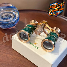 Rolex VIP Green Opera Binoculars Gold Trim Executive Gift Rare Collectible FAST picture