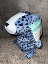 NWT Pillowfort Weighted Plush Blue Cheetah Leopard Throw Pillow Sensory 3lbs NEW picture