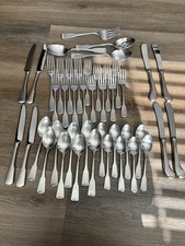 44pc Oneida Cube American Colonial Silverwear Set w/Serving Pieces Service for 8 picture