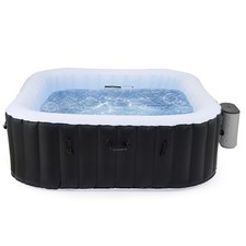 CO-Z 6 Adult Inflatable Spa Tub 2 m Portable Outdoor Hot Tub with Pump Black picture