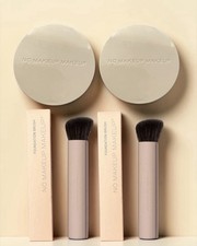 The Original No Makeup Makeup LIGHT cream LOT x2 Foundation & Brushes Damaged picture