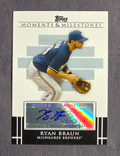 2008 Topps Moments & Milestones Autographs Ryan Braun #MA-RB Auto Brewers picture