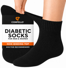 3 6 12 Pairs Mens Women Diabetic Health Quarter/Ankle Circulatory Cotton Socks picture