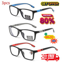 3 PACK MENS READING GLASSES SPRING HINGES BUSINESS METAL 1.5 2.0 2.5 3.0 3.5 UKV picture