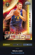 DIGITAL Topps 2026 Chrome Black Nikola Jokić Carbon Flare LEGENDARY picture