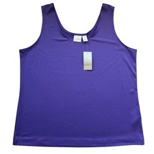 Minimalist Himalayan Purple Microfiber Tank Basic Knit By Chico's Size 3 picture