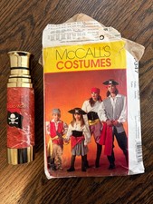 Vintage Handmade Pirate Costume McCall’s 8347 Striped Pants Vest Sash picture