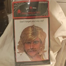 Men's Blonde Wavy 1970s Style Costume Wig, One Size Fits Most picture