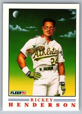 1991 Fleer - Factory Set Exclusive Pro-Vision Rickey Henderson #2 - HOF NM picture