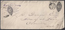 Us 1889 Official Stampless San Francisco Da District Cover To Oroville Cal picture