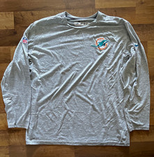 Nike Dri-FIT Miami Dolphins Gray Long Sleeve Shirt NFL 3XL XXXL #97 picture