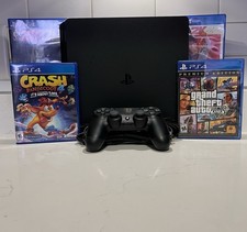 Sony PlayStation 4 (PS4) Slim 1TB Console | 4 Games With Controller & Cables picture