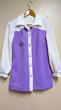 Vintage 70s Lavender and White Top picture