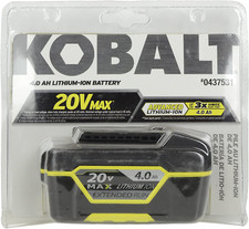 KOBALT #0437531 20V MAX LITHIUM-ION 4.0Ah up to 3X RUN BATTERY  picture