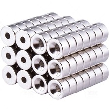 Disc Round Neodymium Magnet With Countersunk Ring Hole Dia 8mm -100mm Rare Earth picture
