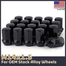 24PC Black 14x1.5 XL OEM Lug Nut Fit Stock Chevy Colorado Silverado Suburban NEW picture