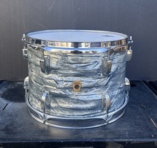 Vintage Ludwig Keystone Badge 12x8 Downbeat Rack Tom Drum Sky Blue Pearl picture
