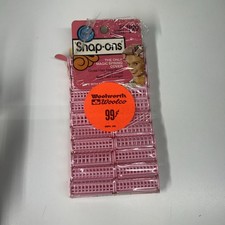 Vintage Wil-hold Snap Ons Pink Rollers Short Hair 22 Small Rollers New Open Pack picture