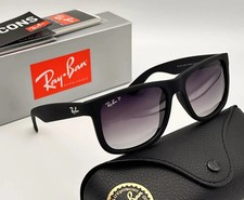 RB4165 Polarized Sunglasses Ray-Ban Justin Black Frame Gray Gradient Lens UV54mm picture