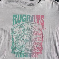 Nickelodeon kidcore cartoon White Rugrats graphic tee unisex Adult XL picture