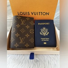 Louis Vuitton Monogram Passport Holder Wallet/Organizer Brown Leather M64502 picture