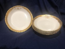 5 Antique Haviland Limoges Bowls Hand Monogrammed By Lycett 7.5” Excellent  picture