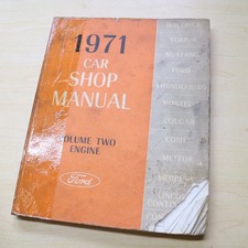 1971 FORD MUSTANG TORINO MAVERICK COUGAR COMET ENGINE Repair Shop Service Manual picture
