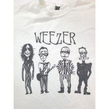 Weezer Nightmare Before Christmas Mens L T Shirt Tultex Band Caricature Rock picture