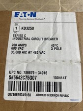 Eaton KD3250 3 Pole 250 Amp Circuit Breaker Cutler Hammer 600V 250A 3P — NEW picture