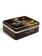 Superb Japanese cloisonné enamel box and cover, in the manner of Hayashi Kodenji picture