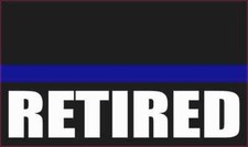 StickerTalk 5x3 Retired Blue Lives Matter Bumper Sticker Vinyl Vehicle Decal ... picture