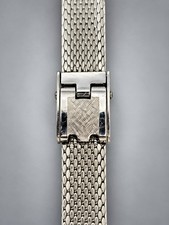 NOS Vintage Kreisler 1/20 10K White Gold Filled Ladies Mesh Watch Band USA picture