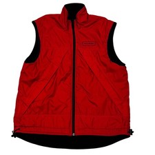 Vintage Polo Sport Ralph Lauren Reversible Red Black ThermalPro Vest Men's S picture