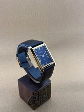 RARE GOLD BLUE Vintage Seiko Slim Quartz Men’s Wrist Watch picture