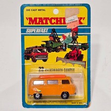 Vintage Matchbox Superfast 23 Volkswagen Camper Dormobile Orange / England / New picture