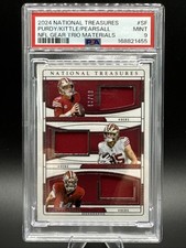 2024 NATIONAL TREASURES MAT BROCK PURDY GEORGE KITTLE RICKY PEARSALL /99 PSA 9 picture