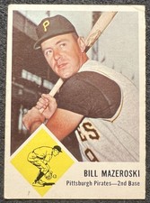 1963 FLEER BILL MAZEROSKI (PITTSBURGH PIRATES) #59 VG+ FRONT TAPE ON BACK picture