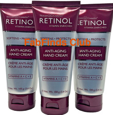 3x Retinol Hand Cream ORIGINAL Sealed Hands,Nails,Cuticles 10.2oz (3 x 3.4oz) picture