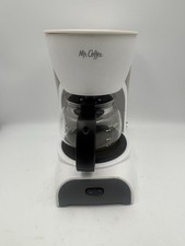 Mr. Coffee TF6 Coffee Maker 4 Cup Glass Carafe Drip Stop White Tested WORKS picture