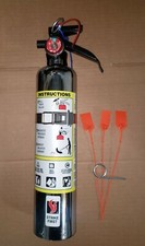 🤡🔥🧯NEW CHROME  2026  2.5lb ABC  Fire Extinguisher w/ Vehicle Bracket 🤡🔥🧯 picture